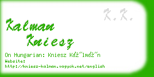 kalman kniesz business card